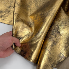 Midas Distressed Metallic Cow
