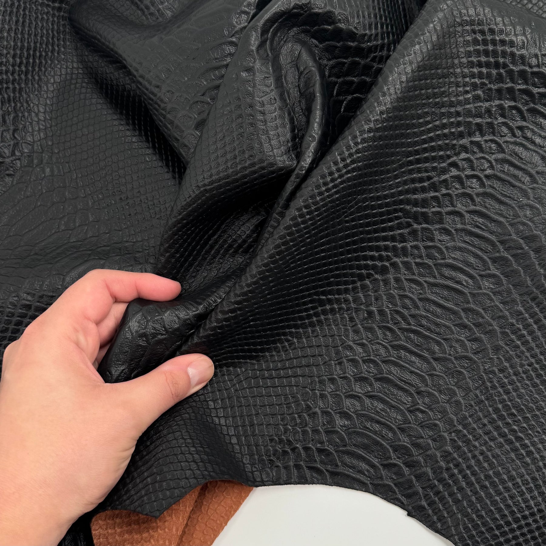 Acetone Rub-Off Python Embossed Lamb