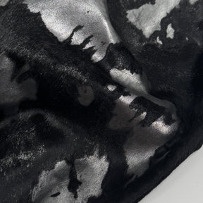 Silver Metallic Rust Hair-on Acid-Wash Baby Calf