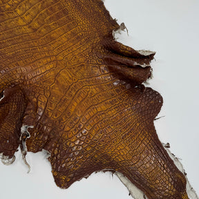 25% OFF Large Nile Crocodile - Hand Painted "Yellow Rust" 44 cm | SALE