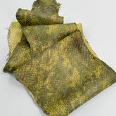 Yellow/Green Dimensional Python Front Cut Long Tail (Grade 2) Only 1 Available ZY9 | SALE