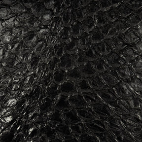 Inverted Pirarucu Fish Scale Leather | Black Suspended Shine