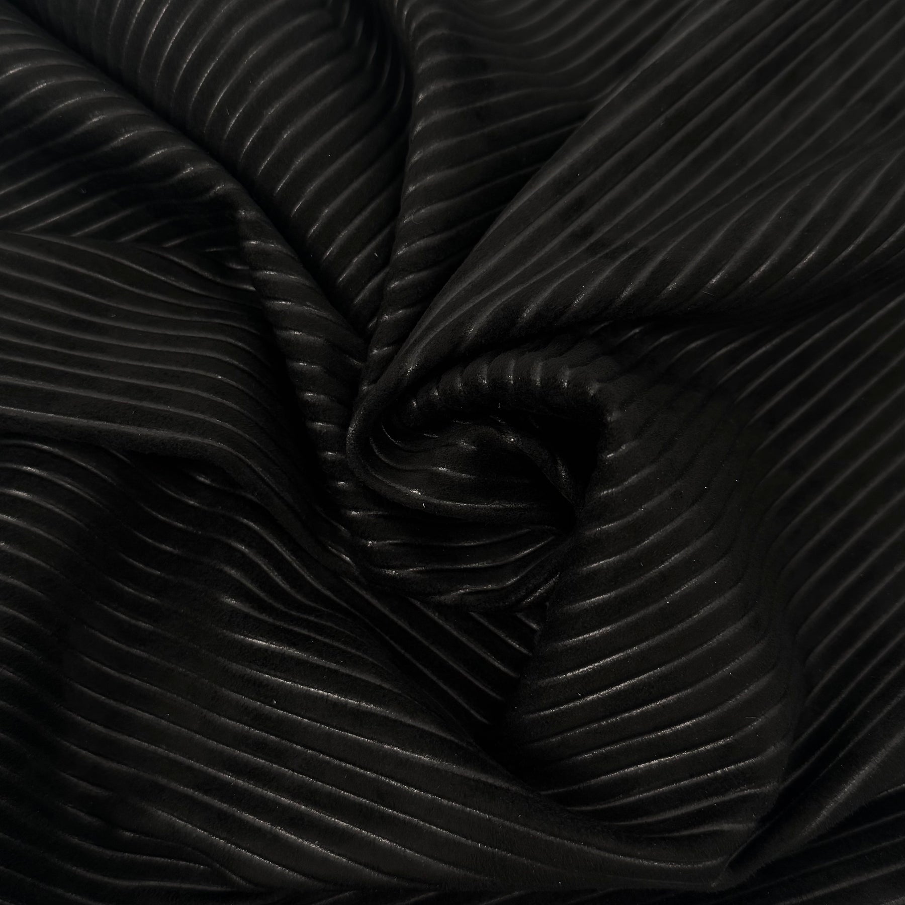French Stretch Corduroy-Finish Suede