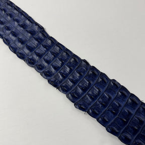 Genuine Mod Blue exotic crocodile leather – backstrap section for bold fashion designs