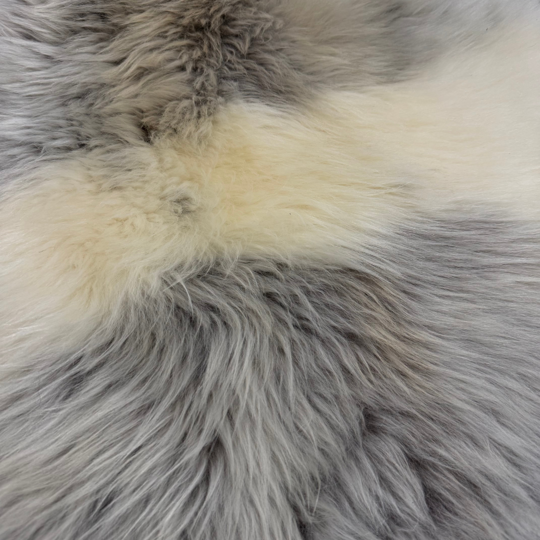 Mongolian Tibetan Long Hair Sheepskin Shearling | Naturally Spotted