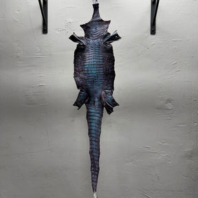 Hand Painted Nile Crocodile | Plum Teal | 22 cm