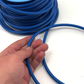 6mm Electric Blue Round Leather Cord | 25 meters