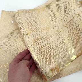 Deadstock Metallic Foil Beige Toast Python (Short Tail) Only 12 skins available | SALE
