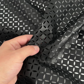 Black Eyelet Perforated Lamb Leather | SALE