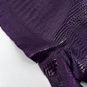 Glazed Wild American Alligator in Purple | 38 cm