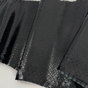 Glazed Black Python Back Cut | SALE
