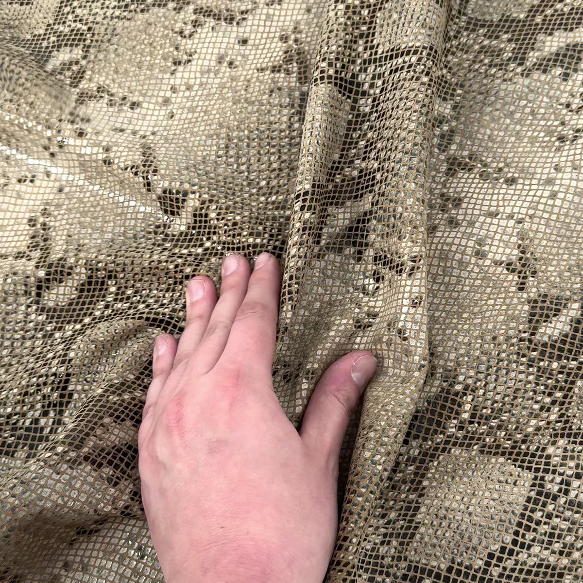 French Python Stretch Lamb Leather