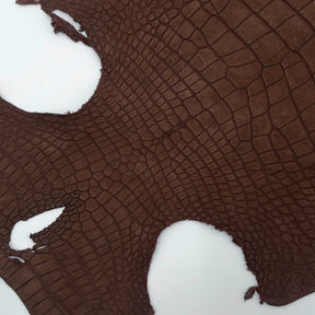 Nubuck Wild American Alligator Cognac | 39 cm | SALE