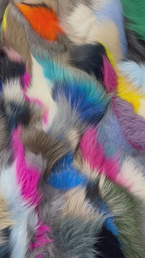 Genuine Fox Fur Plate | Multicolor