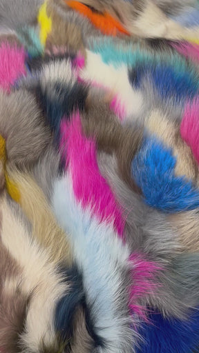 Genuine Fox Fur Plate | Multicolor