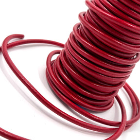 Pigmented Round Leather Cord