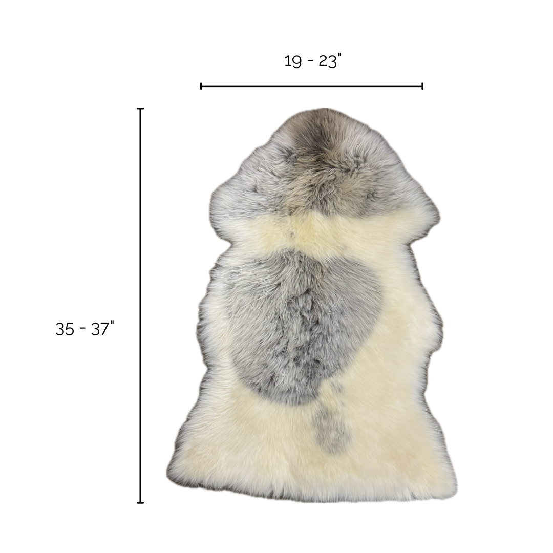 Mongolian Tibetan Long Hair Sheepskin Shearling | Naturally Spotted