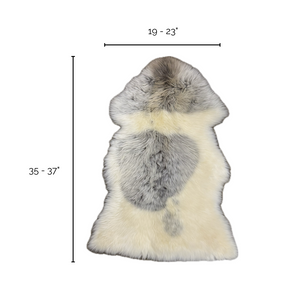 Mongolian Tibetan Long Hair Sheepskin Shearling | Naturally Spotted